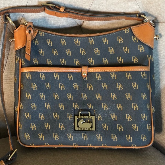 Dooney & Bourke Handbags - Dooney & Bourke Pebble Leather Logo crossbody bag